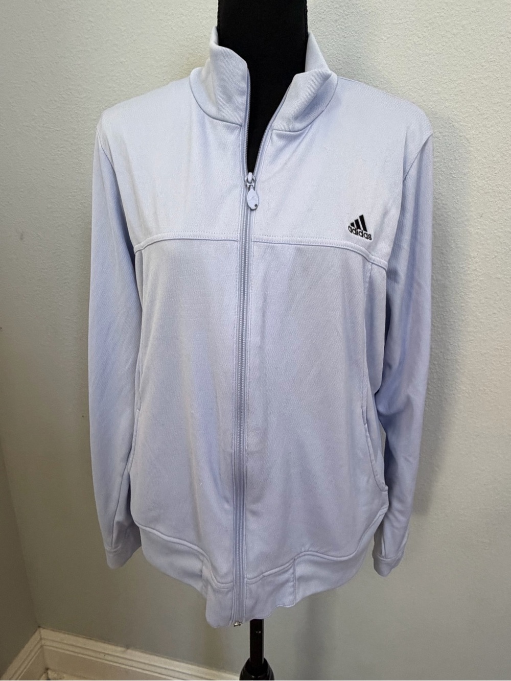 Adidas Full-Zip Performance Jacket in Light Blue